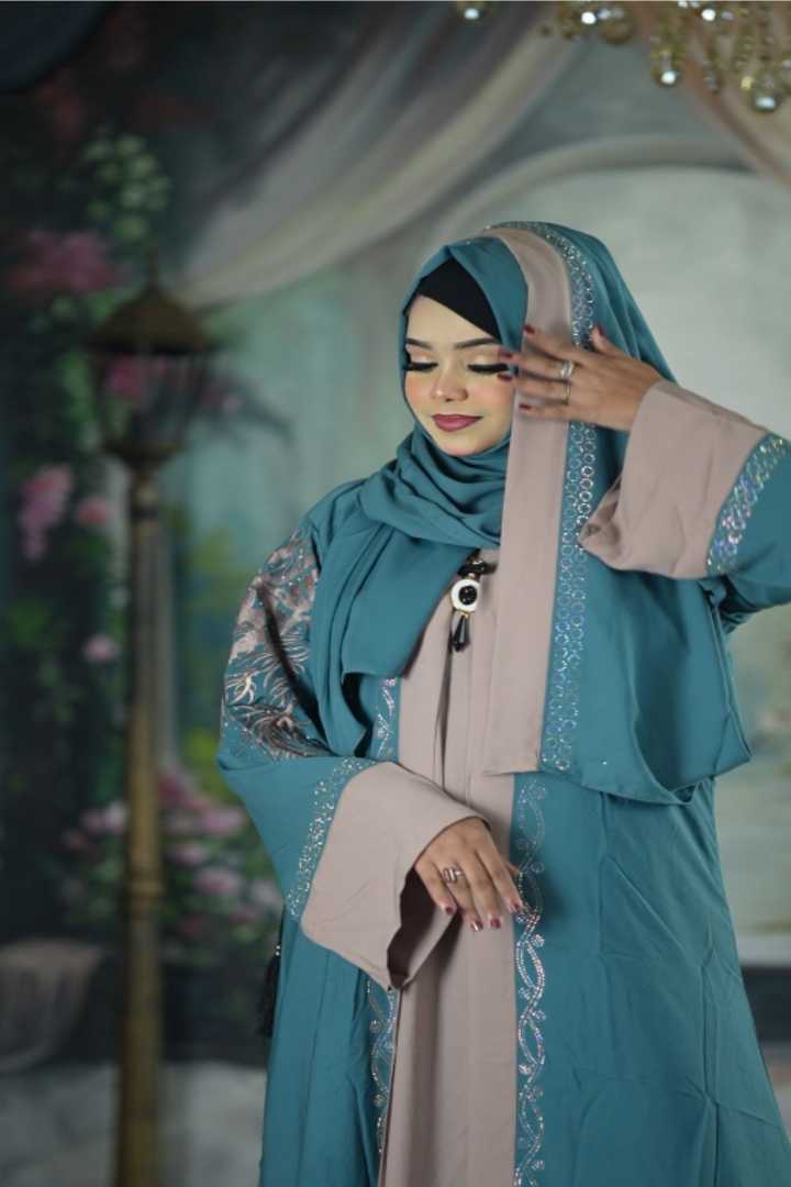 আধুনিক,এম্ব্রয়ডারি,ও,স্টন,বোরকা(হিজাব,ফ্রী) Abaya Borka For Bangladeshi girls  