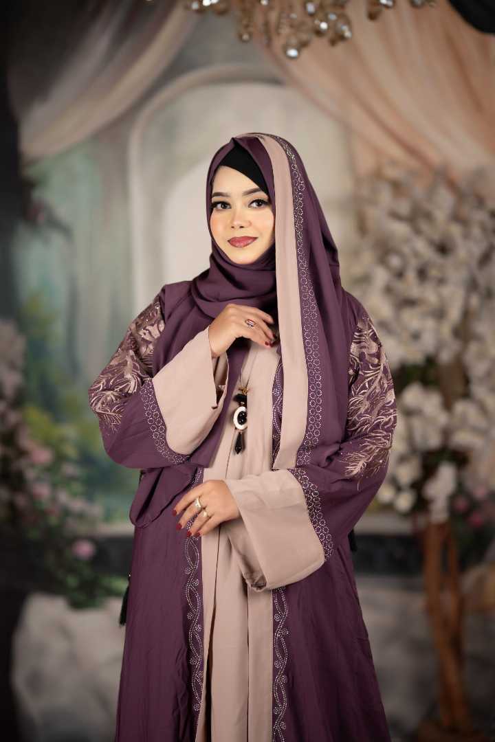আধুনিক,এম্ব্রয়ডারি,ও,স্টন,বোরকা(হিজাব,ফ্রী)Abaya Borka For Bangladeshi girls 